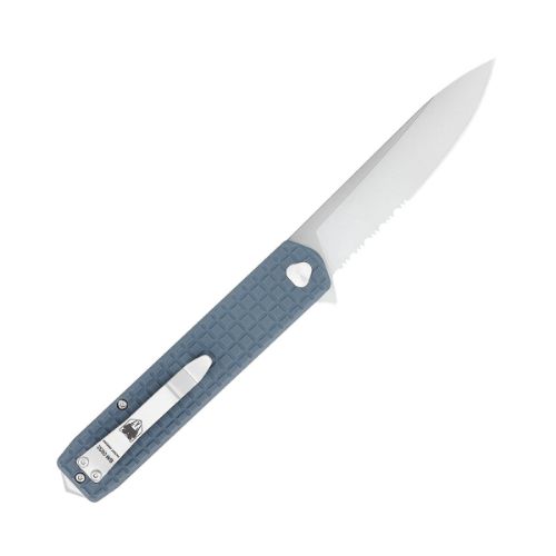 Large Cayden Grey Drop Serrated