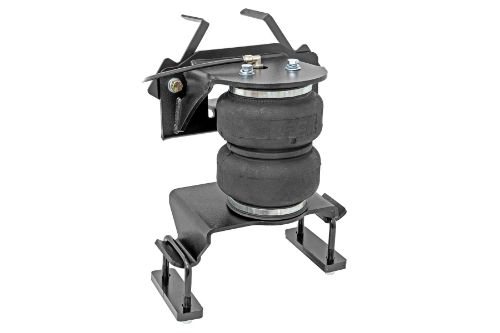 Easy to install. Durable powder coated steel brackets. Push to connect air fittings. Internal Bump stop in Air Bag. Double convoluted Air Bag. Complete kit. Levels truck when towing for safer load carrying. Includes DOT approved air line.