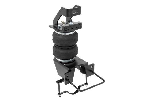Easy to install. Durable powder coated steel brackets. Push to connect air fittings. Internal Bump stop in Air Bag. Double convoluted Air Bag. Complete kit. Levels truck when towing for safer load carrying. Includes DOT approved air line.