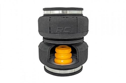 Easy to install. Durable powder coated steel brackets. Push to connect air fittings. Internal Bump stop in Air Bag. Double convoluted Air Bag. Complete kit. Levels truck when towing for safer load carrying. Includes DOT approved air line.