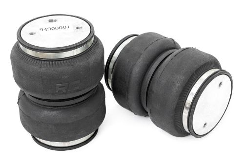 Easy to install. Durable powder coated steel brackets. Push to connect air fittings. Internal Bump stop in Air Bag. Double convoluted Air Bag. Complete kit. Levels truck when towing for safer load carrying. Includes DOT approved air line.