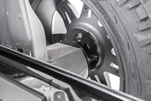 Easy bolt-on installation Gives the ability to carry up to a 33in spare tire.