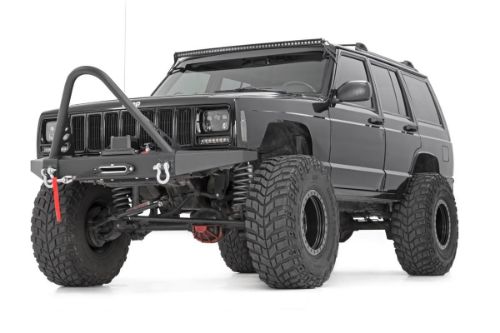 Easy bolt-on installation. Aggressive appearance. Durable black carbon powdercoating.