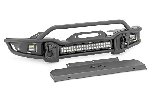 Includes (2) 2-inch Black-Series 2" LED Cubes - 2880 Lumens | 36 watts Includes 20-inch Dual-Row Black-Series LED Light Bar - 9600 Lumens | 120 watts Features 1.5 diameter tubing. LED Cubes are IP67 Waterproof rated. Built-in winch plate. Includes D-ring set - 4.75 ton capacity. Laser-cut "RC" logo. Satin Black finish.