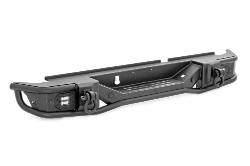 Easy to install! Durable, steel construction. Includes Black D-ring set. Includes (2) Rough Country LED Cubes. Retains factory receiver hitch. Includes backup sensor relocators. 2" Black Series Cubes 2880 lumens. 36 watts. Each light contains 6, 3 watt high intensity Cree LEDs. Moisture Breather technology reduces moisture build-up behind the lens. Includes premium, flat-wound wiring harness with on/off switch. 3 year warranty.