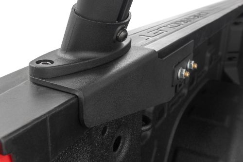 Allows for install and removal of extruded bed rack onto truck bed rails. No drilling required. Easy clamp-on design using 10mm hardware. 7 gauge material for main mounting plates. 11 gauge material for clamp plates.