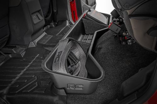 Easily organize your storage! Custom-fit design contoured to vehicle Durable high-density thermoplastic construction Anti-skid surface to prevent contents from shifting Easy installation