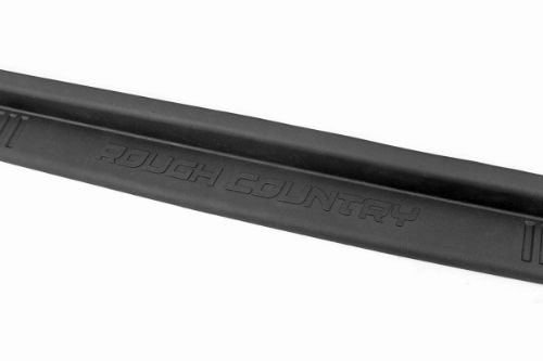 Protects door sills from damage Made of ultra-durable molded material Includes 3M Adhesive backing for easy installation! Gives vehicle a complete, finished look
