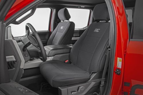 Fits very snug! Made to factory specifications. 4-Layer construction with foam padding and protective polyester shell. Neoprene layer offers great breathability and water resistance. Includes full covers for front seats - plus headrest covers where applicable. Front covers help protect your most-used seats from wear. Rear covers help protect your back seats from children and animal stains. Two-year warranty.