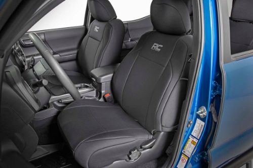 Fits very snug! Made to factory specifications. 4-Layer construction with foam padding and protective polyester shell. Neoprene layer offers great breathability and water resistance. Includes full covers for front seats - plus headrest covers where applicable. Front covers help protect your most-used seats from wear. Rear covers help protect your back seats from children and animal stains. Two-year warranty.