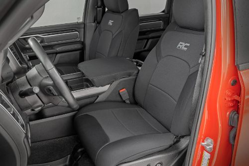 Fits very snug! Made to factory specifications. 4-Layer construction with foam padding and protective polyester shell. Neoprene layer offers great breathability and water resistance. Includes full covers for front seats - plus headrest covers where applicable. Front covers help protect your most-used seats from wear. Rear covers help protect your back seats from children and animal stains. Two-year warranty.