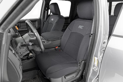 Fits very snug! Made to factory specifications. 4-Layer construction with foam padding and protective polyester shell. Neoprene layer offers great breathability and water resistance. Includes full covers for front seats - plus headrest covers where applicable. Front covers help protect your most-used seats from wear. Rear covers help protect your back seats from children and animal stains. Two-year warranty.