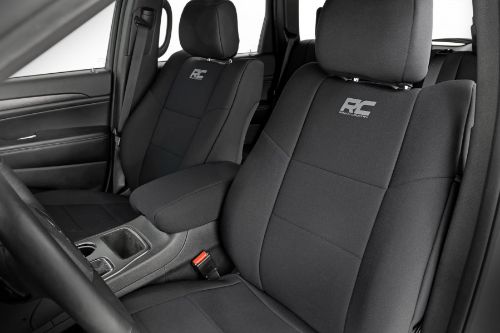 Fits very snug! Made to factory specifications. 4-Layer construction with foam padding and protective polyester shell. Neoprene layer offers great breathability and water resistance. Includes full covers for front seats - plus headrest covers where applicable. Front covers help protect your most-used seats from wear. Rear covers help protect your back seats from children and animal stains. Two-year warranty.