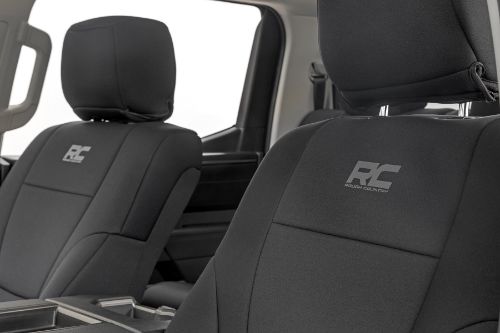 Fits very snug! Made to factory specifications. 4-Layer construction with foam padding and protective polyester shell. Neoprene layer offers great breathability and water resistance. Includes full covers for front seats - plus headrest covers where applicable. Front covers help protect your most-used seats from wear. Rear covers help protect your back seats from children and animal stains. Two-year warranty.