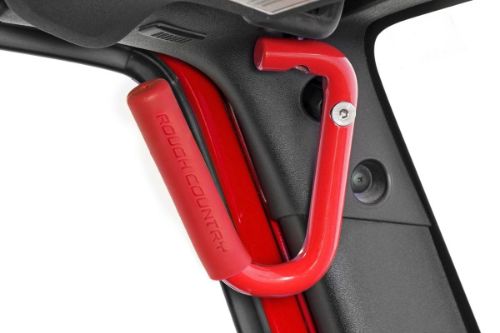 Easy bolt-on installation No drilling required Uses existing mounting holes Easier access for getting in and out of your Jeep JK Made with high-quality, 3/4-inch thick steel construction and durable rubber grips Includes front and rear handles Includes Lifetime Replacement Warranty