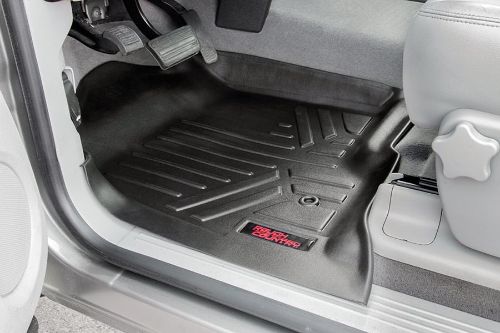 Quick and easy installation Meticulously engineered to fit each vehicle exactly right All weather protection against Snow, Mud, Sand, Salt Water and More! Resist extreme temperatures Protect against soda, coffee spills or accidents Spill Saver Lip (Prevents spills from reaching the carpet.) Textured surface keeps feet from slipping Eco-friendly, low density polyethylene provides full flexibility to ensure a lasting shape Easy to Clean and Maintain (Detachable from Vehicle) Limited Lifetime Warranty
