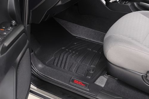 Manufactured from strong but flexible Thermoplastic Rubber. Made in the USA. Quick and easy install. Fits both bucket and bench seat. Meticulously engineered for a sure fit with extra coverage. Raised lip design to help prevent spills from reaching the carpet. Easy to clean. Easily removed for cleaning or other maintenance. Resistant against extreme temperatures. All weather protection against snow, mud, sand, salt water and more! Protects against soda, coffee, and other spills. Textured surface for better traction. Limited Lifetime Warranty.