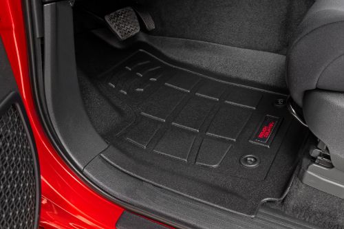 Manufactured from strong but flexible Thermoplastic Rubber. Made in the USA. Quick and easy install. Fits both bucket and bench seat. Meticulously engineered for a sure fit with extra coverage. Raised lip design to help prevent spills from reaching the carpet. Easy to clean. Easily removed for cleaning or other maintenance. Resistant against extreme temperatures. All weather protection against snow, mud, sand, salt water and more! Protects against soda, coffee, and other spills. Textured surface for better traction. Limited Lifetime Warranty.