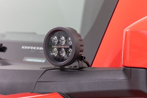100% bolt-on installation. Does NOT interfere with hood or body panels. Improve the visibility from the side of the vehicle. IP67 Waterproof rating. Durable die cast aluminum housing. Moisture Breather technology reduces moisture build-up behind the lends. Includes premium, flat-wound wiring harness with on/off switch. Optional Black Series 5760 lumens 72 watts Choose Spot or Flood beam Contains 6, 3 watt Cree LEDs 3 year warranty Optional Black Series DRL 7200 lumens 80 watts Choose White or Amber DRL Contains 4, 5 watt Cree LEDs 3 year warranty Optional Wide Angle Osram LED 13,500 lumens 150 watts 140 degree wide-angle beam Contains 30, 5-watt OSRAM LEDs 3 year warranty