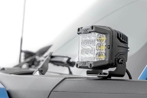100% bolt-on installation. Does NOT interfere with hood or body panels. Improve the visibility from the side of the vehicle. IP67 Waterproof rating. Durable die cast aluminum housing. Moisture Breather technology reduces moisture build-up behind the lends. Includes premium, flat-wound wiring harness with on/off switch. Optional Black Series 5760 lumens 72 watts Choose Spot or Flood beam Contains 6, 3 watt Cree LEDs 3 year warranty Optional Black Series DRL 7200 lumens 80 watts Choose White or Amber DRL Contains 4, 5 watt Cree LEDs 3 year warranty Optional Wide Angle Osram LED 13,500 lumens 150 watts 140 degree wide-angle beam Contains 30, 5-watt OSRAM LEDs 3 year warranty