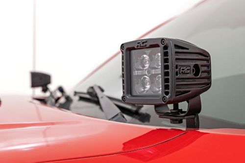 100% bolt-on installation. Does NOT interfere with washer nozzle or spray pattern. Optional Black Series LED 2880 lumens 36 watts Choose Spot or Flood beam Optional Black Series LED W/ DRL 3600 lumens 40 watts 30 degree spot beam Optional Wide Angle Osram LED 13,500 lumens 150 watts 140 degree wide-angle beam
