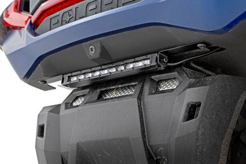 Handy, rear-facing illumination. Does not protrude past machine. 4000 Lumens 50 Watts Flood Beam Contains 10, 5 Watt High Intensity Cree LEDs. Includes flat-wound wiring harness with on/off switch. 3-year warranty.