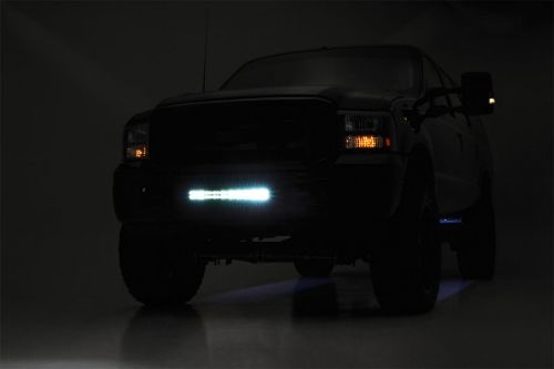 Easy bolt-on installation Contains 40, 3 watt High Intensity CREE LEDs 9600 lumens 120 watts 8 degree spot / 90 degree flood combo pattern IP67 Waterproof rating Black panel design Durable die cast aluminum housing Moisture Breather technology reduces moisture build-up behind the lens Noise Silencers eliminate hum, whistle, and other wind noises associated with mounted LED Light bars Includes premium, flat-wound wiring harness with on/off switch Lights feature a 3-year Warranty Mounting brackets feature a Lifetime Replacement Warranty