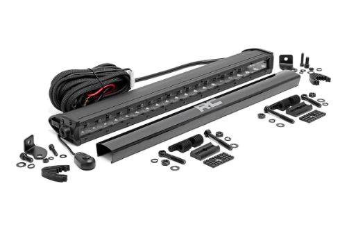 7200 lumens 100 watts Contains 20, 5 watt High Intensity CREE LEDs 30 degree spot beam IP67 Waterproof rating Black panel design Moisture Breather technology reduces moisture build-up behind the lends Noise Silencers eliminate hum, whistle, and other wind noises associated with mounted LED Light bars Includes premium, flat-wound wiring harness with on/off switch Features both end mounts and adjustable base mounts for multiple mounting solutions Durable die-cast aluminum housing 3 year warranty