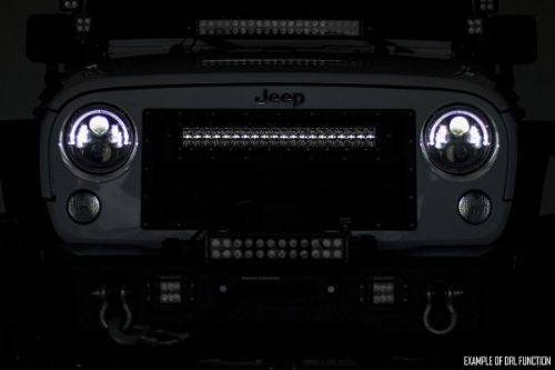 27000 lumens 300 watts Contains 60,5 watt High Intensity CREE LEDs Contains 30, amber daytime running light LEDs 8 degree spot / 60 degree flood combo pattern Black panel design IP67 Waterproof rating Durable die cast aluminum housing Includes snap-on cover Moisture Breather technology reduces moisture build-up behind the lens Includes wiring harness with three-way switch 3 year warranty Length: 32.19-inches | Depth: 3.45-inches | Height: 3-inches Bolt Diameter: 8mm