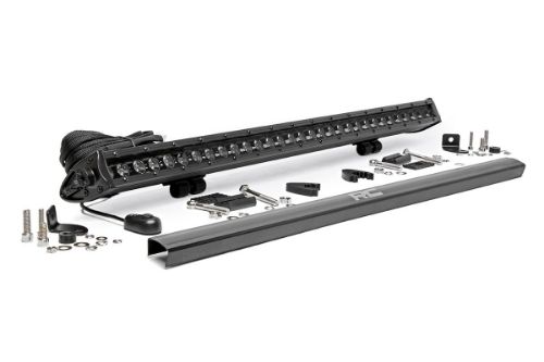 12000 lumens 150 watts Contains 30, 5 watt High Intensity CREE LEDs 30 degree spot beam IP67 Waterproof rating Black panel design Durable die cast aluminum housing Moisture Breather technology reduces moisture build-up behind the lends Noise Silencers eliminate hum, whistle, and other wind noises associated with mounted LED Light bars Includes premium, flat-wound wiring harness with on/off switch Includes a snap-on cover Features both end mounts and adjustable base mounts for multiple mounting solutions Length: 31.37-inches | Depth: 3.12-inches | Height: 1.6-inches Bolt Diameter: 8mm 3 year warranty