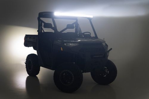Handy, forward-facing illumination. Fits NorthStar models with factory wipers. Black panel design. IP67 Waterproof rating. Moisture Breather technology reduces moisture build-up behind the lends. Noise Silencers eliminate hum, whistle, and other wind noises associated with mounted LED Light bars. Includes premium, flat-wound wiring harness with on/off switch. Durable die-cast aluminum housing. Optional Single Row 19200 lumens 240 watts 30 degree spot beam Contains 48, 5 watt Cree LEDs 3 year warranty Optional Dual Row 23040 lumens 288 watts 8 degree spot / 90 degree flood combo Contains 96, 3 watt Cree LEDs 3 year warranty