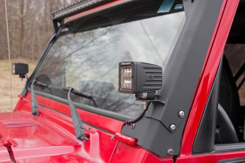 Fits 2in Cree LED Square Light Kit (70903) Fits 2in Cree LED Square Light Kit (70903BL) Compatible with other aftermarket lights with a 5/16-inch or 8mm post