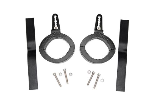 Mount your lights to a roll cage or other tubular area easily Attaches to any standard size LED light Rotates a full 360 degrees Made from corrosion resistant 6061 Black Anodized Aluminum Adjustable from 2.5 - 3.0-inches for a perfect fit