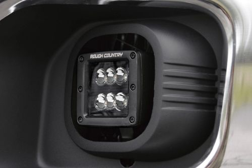 Installs in factory fog light location 2880 lumens 36 watts 30 degree spot beam Each light contains 6, 3 watt high intensity Cree LEDs IP67 Waterproof rating Durable die cast aluminum housing Includes wiring harness 3 year warranty