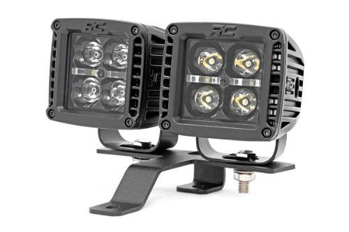 Easy Bolt On Installation Four total LED cubes for impressive illumination Swivel mount allows for precise positioning Durable powder coated steel brackets IP67 Waterproof rating Durable die cast aluminum housing Moisture Breather technology reduces moisture buildÎ“Ã‡Ã‰up behind the lens Includes premium, flatÎ“Ã‡Ã‰wound wiring harness with on/off switch 3 year warranty