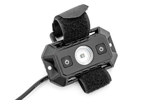 Aluminum Housing IP65 Waterproof Rating Flat and Curved Mounting Pads Velcro Straps and Hardware for Universal Installation RGB Flashing Function 1-Watt White LED 10ft Wiring Harness 11-inch Velcro Strap fits up to 2in Roll Bars