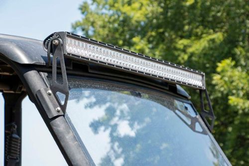 Handy, forward-facing illumination 23,040 Lumens 288 Watts 8 degree spot / 90 degree flood combo pattern Easy, 100% bolt-on installation IP67 Waterproof design Durable, die-cast aluminum housing Includes snap-on cover and premium wiring harness
