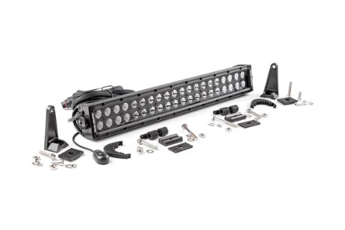 9600 lumens 120 watts Contains 40, 3 watt High Intensity CREE LEDs 8 degree spot / 90 degree flood combo pattern Black panel design IP67 Waterproof rating Durable die cast aluminum housing Moisture Breather technology reduces moisture build-up behind the lends Includes premium, flat-wound wiring harness with on/off switch Includes Base and End mounts Includes snap-on cover Noise Silencers eliminate hum, whistle, and other wind noises associated with mounted LED Light bars Length: 22.19-inches | Depth: 3.45-inches | Height: 3-inches Bolt Diameter: 8mm 3 year warranty