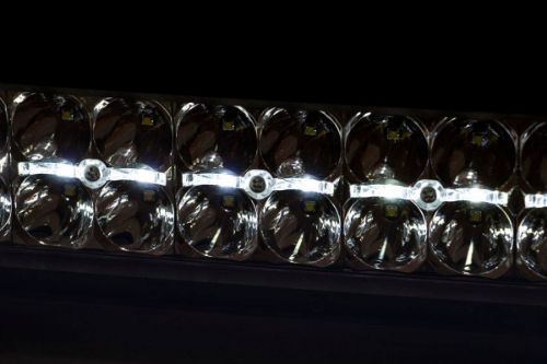27000 lumens 300 watts Contains 60, 5 watt High Intensity CREE LEDs Contains 30, cool white daytime running light LEDs 5 degree spot / 90 degree flood combo pattern IP67/IP69K Waterproof rating Durable die cast aluminum housing Moisture Breather technology reduces moisture build-up behind the lens Includes wiring harness with three-way switch Includes Base and End mounts Includes snap-on cover Length: 32.1875-inches | Depth: 3.45-inches | Height: 3-inches Bolt Diameter: 8mm 3 year warranty