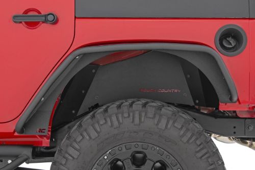 5-inch wide tube style rear fender flares Manufactured from durable 5/32" steel and 1.25in tubing Protects vehicle from on & off-road debris Come in satin black finish Increases tire clearance Provides 5-inches of rear tire coverage Installation hardware included Sold in pairs