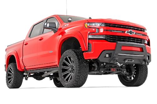 Color: Flat Black Tire Coverage: 2 in. Flare Height: 5.5 in. Quick and easy install with no drilling Added protection from rocks, mud and other road debris UV protected to prevent fading Built from a special Tri-Blend ABS material for maximum strength and durability Easily paintable to color match your truck Can be removed to bring truck back to stock 3-year limited warranty