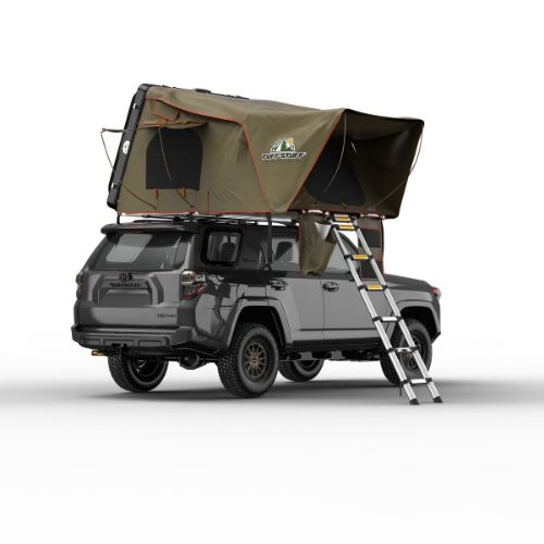 TUFF STUFF ALPHA CLAM SHELL ROOF TOP TENT - BLACK