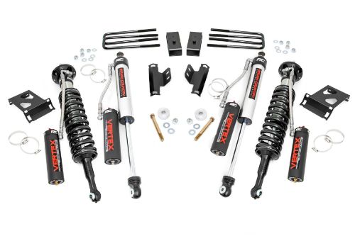 Easy installation. Increased ground clearance. Maintains factory ride quality. Levels the front with the rear of the vehicle. Includes application valved N3 series shock absorbers which offer the best in balanced performance for on and off-road use. Optional N3 Loaded Struts Maintains smooth, factory-like ride Increased ground clearance Nitrogen-charged Engineered for lifted applications Infinitely Variable Damping Leak-proof piston seal Massive 1 3/8in Bore Silver powder coat finish 3-year Manufacturer's Warranty Optional V2 Monotube Shocks Monotube design Internal floating piston Nitrogen-charged 46mm high-flow piston Fast heat dissipation 36kN Tensile Strength Mounts inverted T6061 brushed aluminum body 3-year Manufacturer's Warranty Optional Vertex Coilovers 8-Stage Adjustable Damping Monotube Design Nitrogen-charged Massive 2.5in Piston 22mm Chrome-Hardened Piston Rod 3-Stage Seal System Heat-Treated, Alloy Bearing Honed Steel Body 3-year Manufacturer's Warranty
