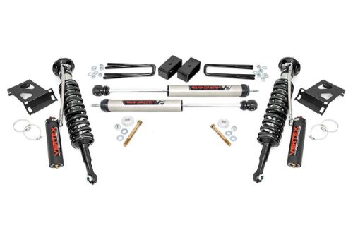 Easy installation. Increased ground clearance. Maintains factory ride quality. Levels the front with the rear of the vehicle. Includes application valved N3 series shock absorbers which offer the best in balanced performance for on and off-road use. Optional N3 Loaded Struts Maintains smooth, factory-like ride Increased ground clearance Nitrogen-charged Engineered for lifted applications Infinitely Variable Damping Leak-proof piston seal Massive 1 3/8in Bore Silver powder coat finish 3-year Manufacturer's Warranty Optional V2 Monotube Shocks Monotube design Internal floating piston Nitrogen-charged 46mm high-flow piston Fast heat dissipation 36kN Tensile Strength Mounts inverted T6061 brushed aluminum body 3-year Manufacturer's Warranty Optional Vertex Coilovers 8-Stage Adjustable Damping Monotube Design Nitrogen-charged Massive 2.5in Piston 22mm Chrome-Hardened Piston Rod 3-Stage Seal System Heat-Treated, Alloy Bearing Honed Steel Body 3-year Manufacturer's Warranty