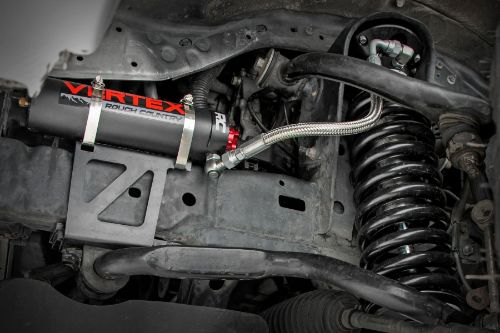 Extended Length: 23.52in Collapsed Length: 18.24in Fits models with 3in of lift Includes driver and passenger side front coilovers 8-Stage Adjustable Damping Monotube Design Nitrogen-Charged Remote Reservoir with Steel Braided Reservoir Line Massive 2.5in Piston 22mm Chrome-Hardened Piston Rod Specifically Tuned for Each Application 3-Stage Seal System Heat-Treated, Alloy Bearing Honed Steel Body CNC-Machined Billet Aluminum Accents Zinc Plate Finish with Double Clear Coat Incredible >400 Hour Salt Spray Rating 3-year Manufacturer's Warranty