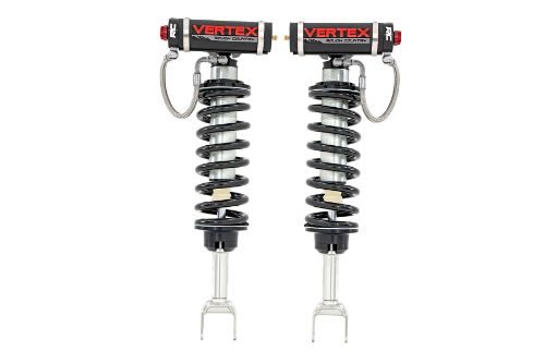 Extended Length: 26.77in Collapsed Length: 20.47in Fits models with 6in of lift Includes driver and passenger side front coilovers 8-Stage Adjustable Damping Monotube Design Nitrogen-Charged Remote Reservoir with Steel Braided Reservoir Line Massive 2.5in Piston 22mm Chrome-Hardened Piston Rod Specifically Tuned for Each Application 3-Stage Seal System Heat-Treated, Alloy Bearing Honed Steel Body CNC-Machined Billet Aluminum Accents Zinc Plate Finish with Double Clear Coat Incredible >400 Hour Salt Spray Rating 3-year Manufacturer's Warranty