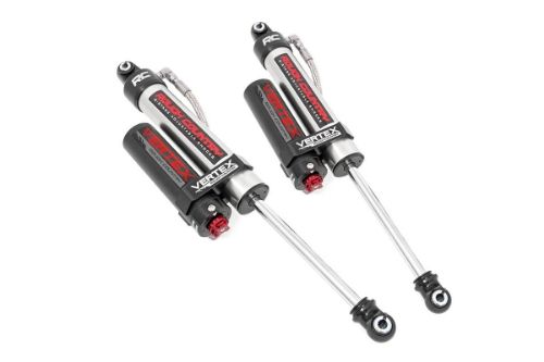 Extended Length: 33.07in Collapsed Length: 19.92in Fits 4WD models with 5 - 7.5in of lift Fits 2WD models with 5 - 7.5in of lift Includes driver and passenger side rear shocks 8-Stage Adjustable Damping Monotube Design Nitrogen-Charged Remote Reservoir with Steel Braided Reservoir Line Massive 2.5in Piston 22mm Chrome-Hardened Piston Rod Specifically Tuned for Each Application 3-Stage Seal System Heat-Treated, Alloy Bearing Honed Steel Body CNC-Machined Billet Aluminum Accents Zinc Plate Finish with Double Clear Coat Incredible >400 Hour Salt Spray Rating 3-year Manufacturer's Warranty