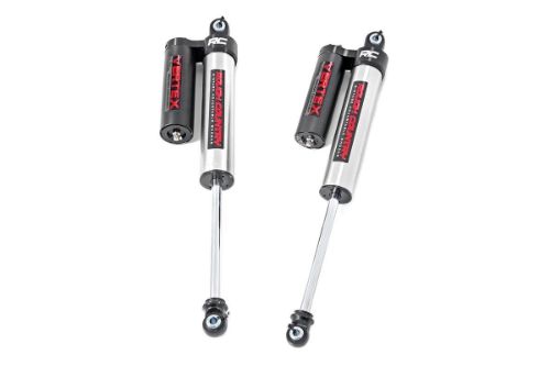 Extended Length: 33.07in Collapsed Length: 19.92in Fits 2WD models with 5 - 7.5in of lift Includes driver and passenger side rear shocks 8-Stage Adjustable Damping Monotube Design Nitrogen-Charged Remote Reservoir with Steel Braided Reservoir Line Massive 2.5in Piston 22mm Chrome-Hardened Piston Rod Specifically Tuned for Each Application 3-Stage Seal System Heat-Treated, Alloy Bearing Honed Steel Body CNC-Machined Billet Aluminum Accents Zinc Plate Finish with Double Clear Coat Incredible >400 Hour Salt Spray Rating 3-year Manufacturer's Warranty