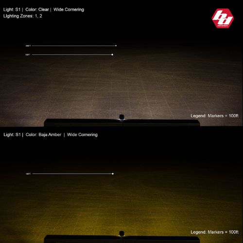 Baja Designs S1 Wide Cornering LED Light w/ Mounting Bracket Pair