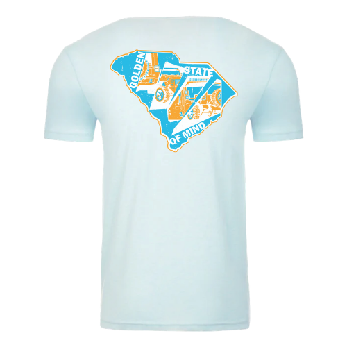 Golden Offroad "Golden State of Mind on Light Blue" Tee - Extra Large